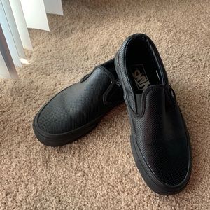 Vans Black slip on loafers Sz: 6.5 (women’s)